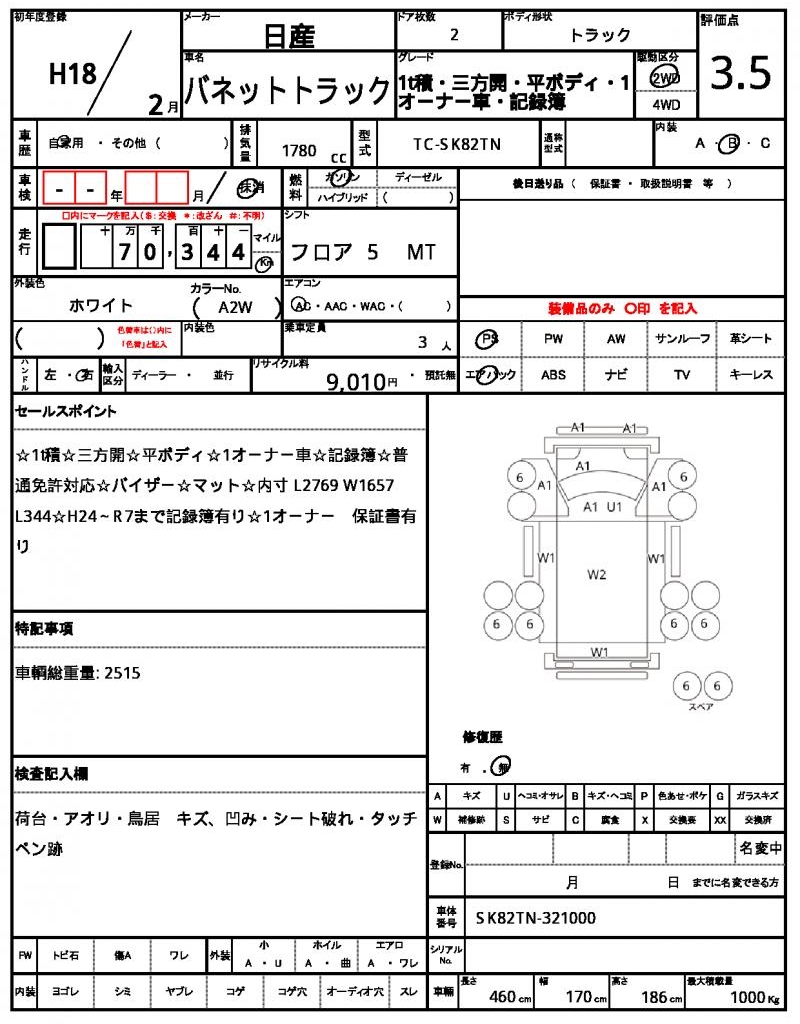Ref:AUX-22429904 NISSAN VANETTE TRUCK 2006 19 Ref:AUX-22429904 NISSAN VANETTE TRUCK 2006 - Image 19
