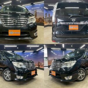 2016 Nissan Serena black gasoline used car Japan export