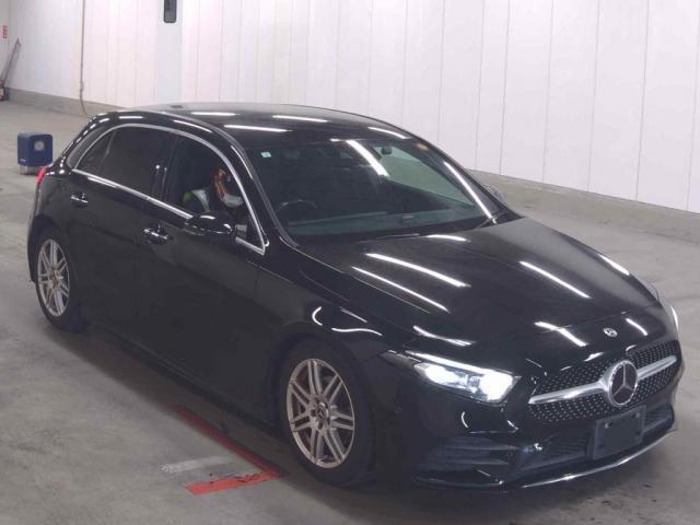 Ref:AUX-22468558 MERCEDES BENZ A-CLASS 2019 1 2019 Mercedes Benz A-Class black gasoline used car Japan export