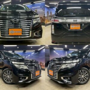 2016 Nissan Elgrand black gasoline used car Japan export