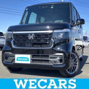 2025 Honda N-Box Custom black gasoline used car Japan export
