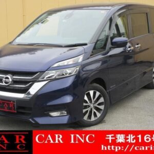 2017 Nissan Serena blue hybrid used car Japan export
