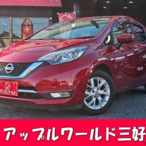 2017 Nissan Note red hybrid used car Japan export