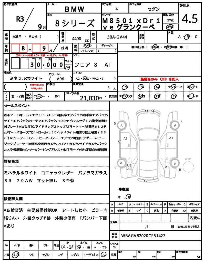 Ref:AUX-22637286 BMW 8 SERIES 2021 21 Ref:AUX-22637286 BMW 8 SERIES 2021 - Image 21