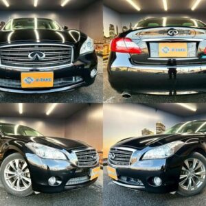 2012 Nissan Fuga Hybrid black gasoline used car Japan export