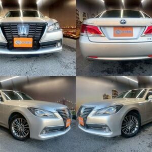 2015 Toyota Crown Hybrid silver gasoline used car Japan export