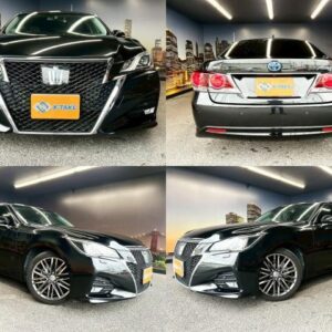 2015 Toyota Crown Hybrid black gasoline used car Japan export