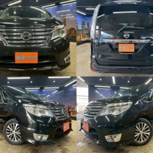 2015 Nissan Serena black gasoline used car Japan export