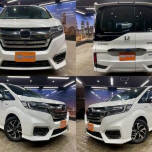 2017 Honda Stepwagon Spada white gasoline used car Japan export
