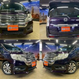 2012 Honda Stepwagon Spada wine gasoline used car Japan export