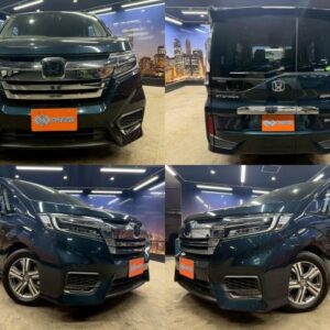 2021 Honda Stepwagon Spada green gasoline used car Japan export