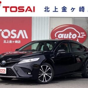 2019 Toyota Camry black hybrid used car Japan export