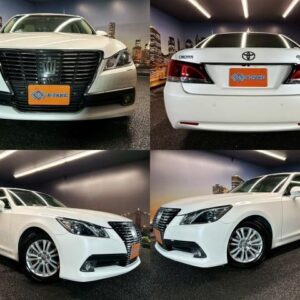 2013 Toyota Crown white gasoline used car Japan export