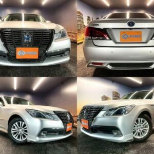 2013 Toyota Crown Hybrid silver gasoline used car Japan export