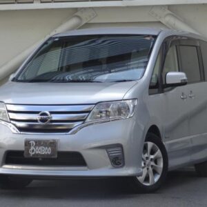 2013 Nissan Serena silver hybrid used car Japan export