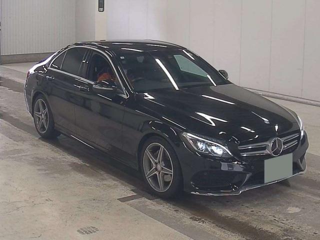 Ref:AUX-22704213 MERCEDES BENZ C-CLASS 2015 1 2015 Mercedes Benz C-Class black gasoline used car Japan export