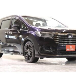 2020 Honda Odyssey Hybrid black gasoline used car Japan export