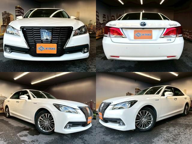 Ref:AUX-22720448 TOYOTA CROWN HYBRID 2015 1 2015 Toyota Crown Hybrid white gasoline used car Japan export