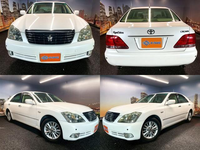 Ref:AUX-22720467 TOYOTA CROWN 2004 1 2004 Toyota Crown white gasoline used car Japan export