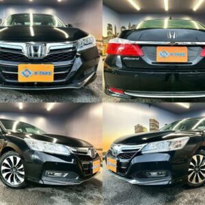 2015 Honda Accord Hybrid black gasoline used car Japan export