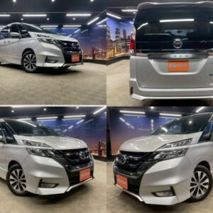 2017 Nissan Serena silver gasoline used car Japan export
