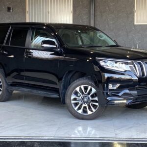 2023 Toyota Land Cruiser Prado black gasoline used car Japan export