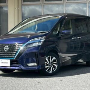 2020 Nissan Serena blue gasoline used car Japan export