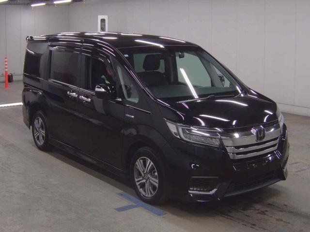 Ref:AUX-22765010 HONDA STEPWAGON SPADA 2019 1 2019 Honda Stepwagon Spada black gasoline used car Japan export
