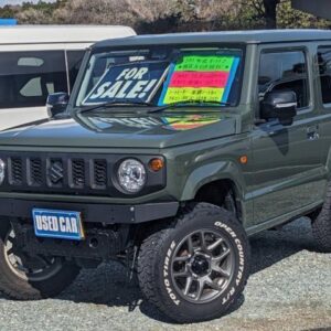 2019 Suzuki Jimny green gasoline used car Japan export