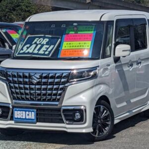 2023 Suzuki Spacia Custom white gasoline used car Japan export