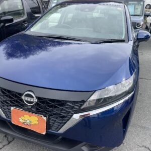 2021 Nissan Note blue gasoline used car Japan export