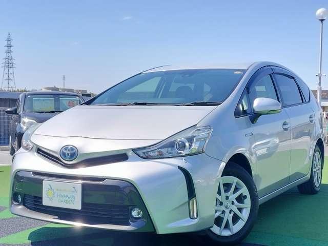 Ref:AUX-22808458 TOYOTA PRIUS ALPHA 2015 1 2015 Toyota Prius Alpha silver hybrid used car Japan export