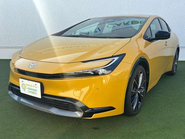 Ref:AUX-22816025 TOYOTA PRIUS 2023 1 2023 Toyota Prius yellow hybrid used car Japan export