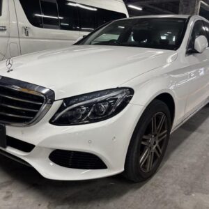 2015 Mercedes Benz C-Class white gasoline used car Japan export