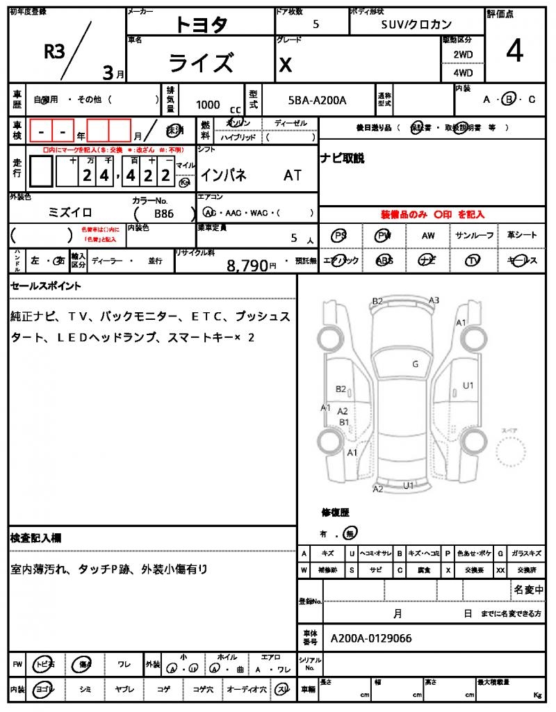 Ref:AUX-22837034 TOYOTA RAIZE 2021 16 Ref:AUX-22837034 TOYOTA RAIZE 2021 - Image 16