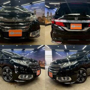 2016 Honda Odyssey Hybrid black gasoline used car Japan export