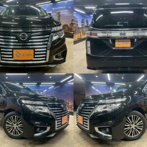 2015 Nissan Elgrand black gasoline used car Japan export