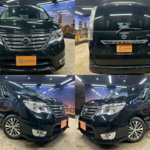 2014 Nissan Serena black gasoline used car Japan export