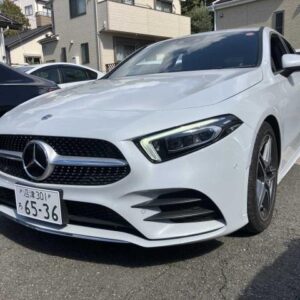 2022 Mercedes Benz A-Class pearl gasoline used car Japan export