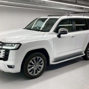 2023 Toyota Land Cruiser white gasoline used car Japan export