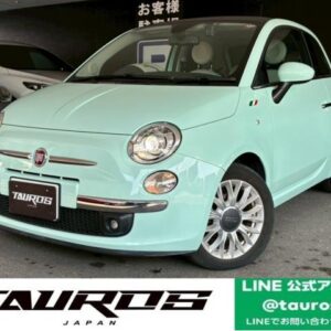 2014 Fiat 500 green gasoline used car Japan export