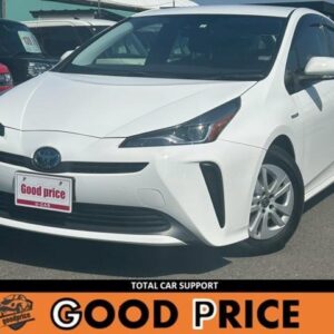 2019 Toyota Prius white hybrid used car Japan export
