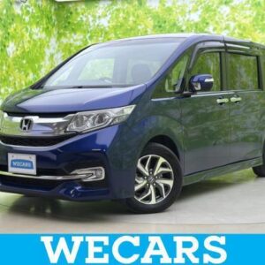 2015 Honda Stepwagon Spada blue gasoline used car Japan export