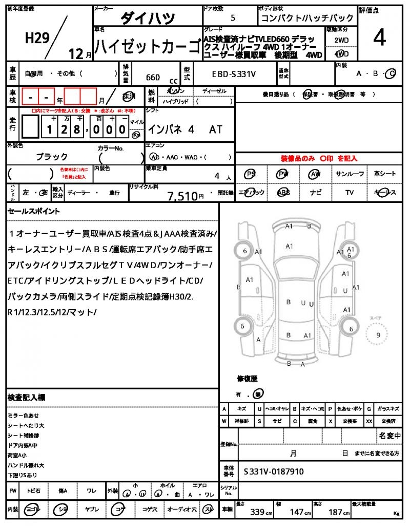 Ref:AUX-22871306 DAIHATSU HIJET CARGO 2017 21 Ref:AUX-22871306 DAIHATSU HIJET CARGO 2017 - Image 21