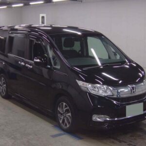 2016 Honda Stepwagon Spada black gasoline used car Japan export