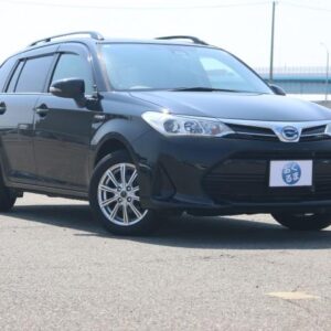 2019 Toyota Corolla Fielder black hybrid used car Japan export