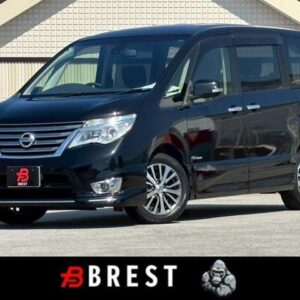 2015 Nissan Serena black hybrid used car Japan export