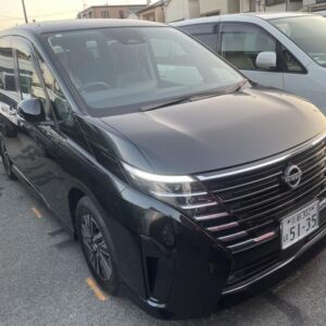 2024 Nissan Serena black hybrid used car Japan export