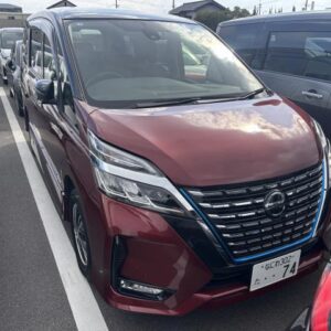 2022 Nissan Serena wine hybrid used car Japan export