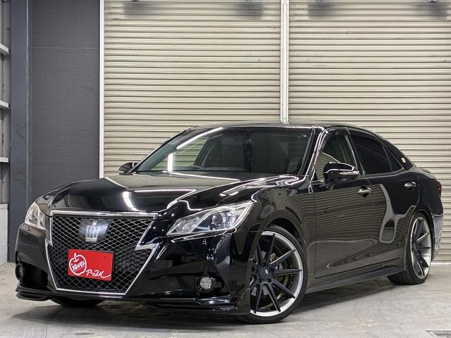 Ref:AUX-22917223 TOYOTA CROWN HYBRID 2013 1 2013 Toyota Crown Hybrid black gasoline used car Japan export